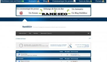 Capture d'écran du forum de WordPress RankSeo